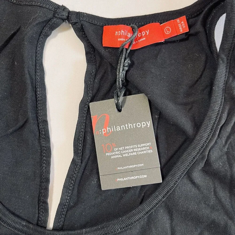 NWT n:philanthropy Phil tank Jumpsuit in Black Size L - Picture 7 of 10